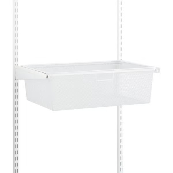 White Elfa Classic 2' Mesh Hanging Drawers & Frame | The Container Store