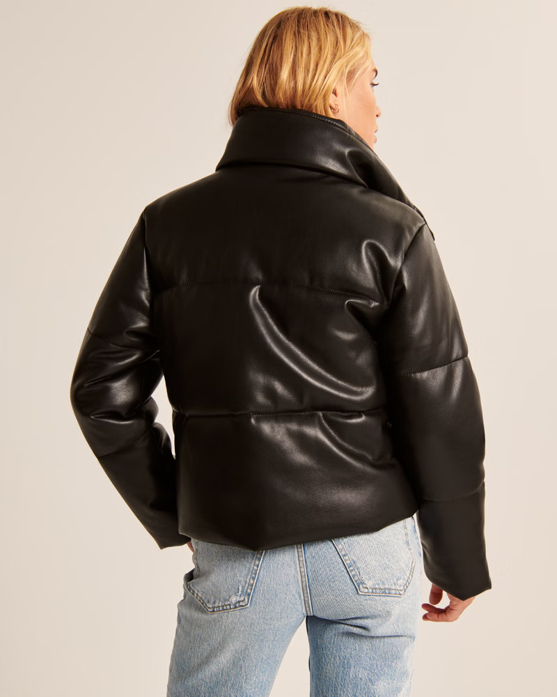 A&F Vegan Leather Mini Puffer | Abercrombie & Fitch (US)