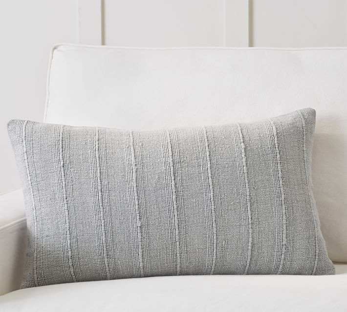 Relaxed Striped Lumbar Pillow Cover | Pottery Barn (US)