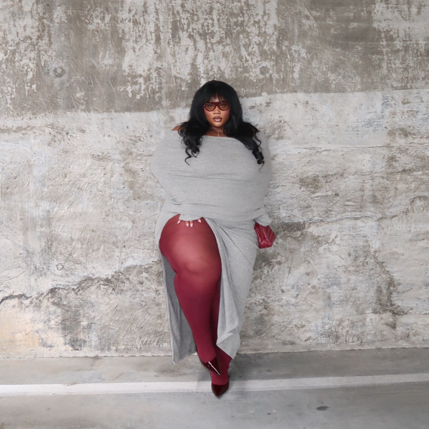 The perfect winter slay! 
Party dress, sweater dress, winter outfits , plus size outfits, plus size fashion, red tights 

#LTKshoecrush #LTKstyletip #LTKplussize