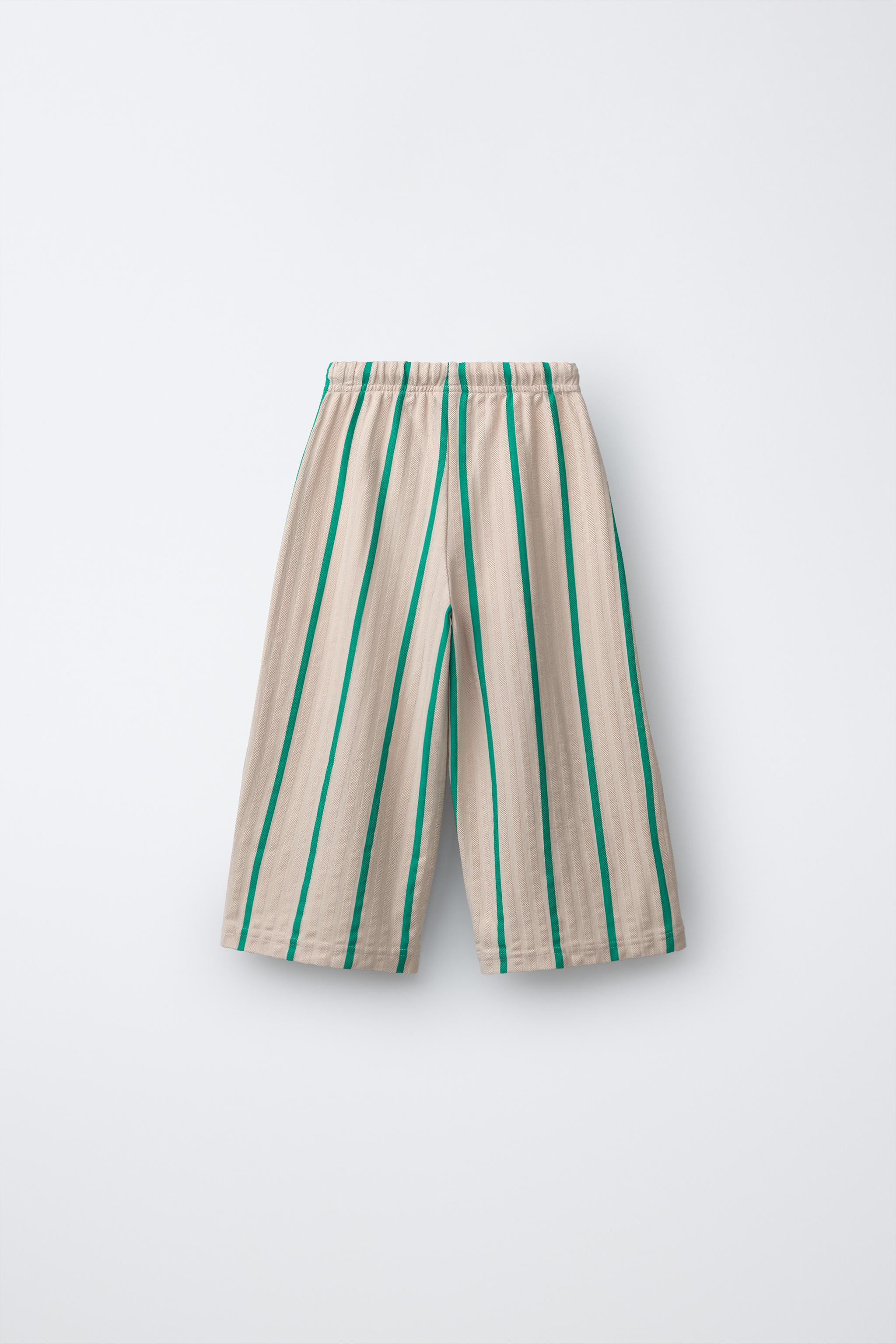 STRIPED TEXTURED PANTS | Zara US