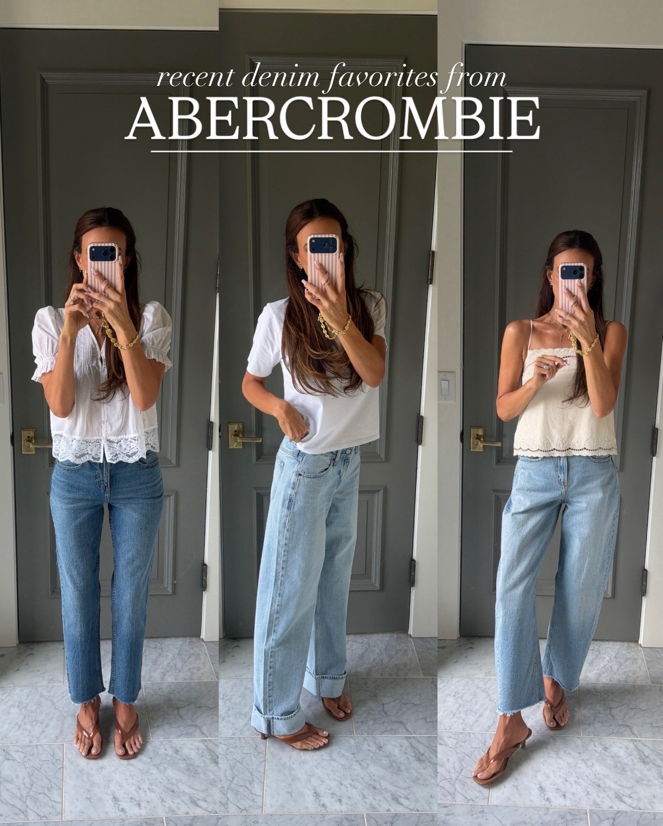 New denim I’m loving from @Abercrombie! I’m wearing a 25 curve love in all the jeans and XS in all the tops! #AbercrombiePartner

#LTKSaleAlert #LTKWorkwear #LTKootd