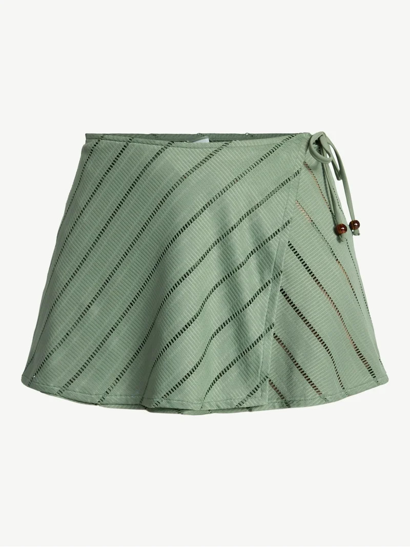 Time and Tru Women's and Women's Plus Size Side Tie Coverup Skirt, Sizes XS-3X | Walmart (US)