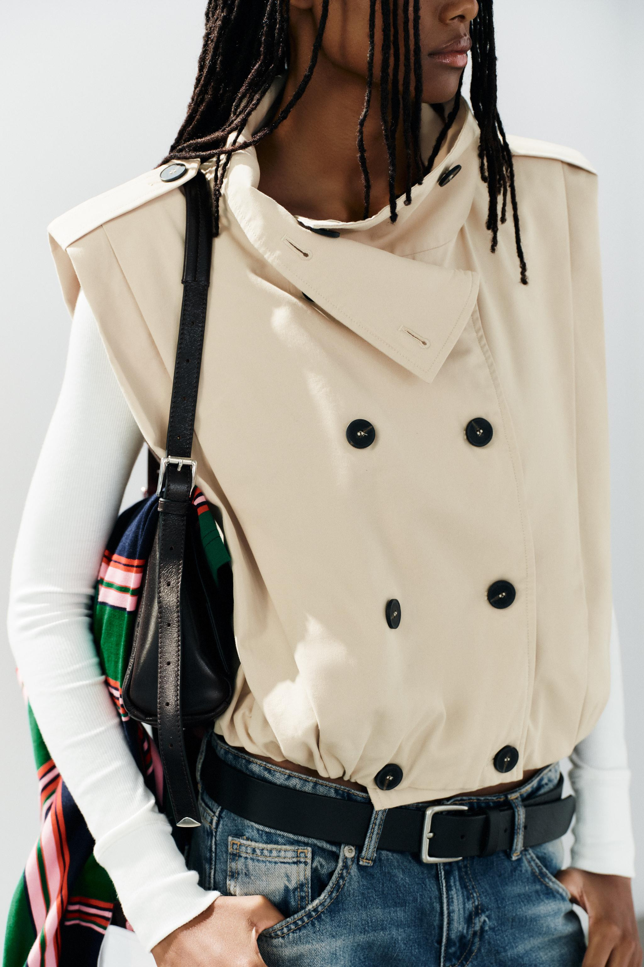 PLEATED BUTTON-UP VEST | Zara US