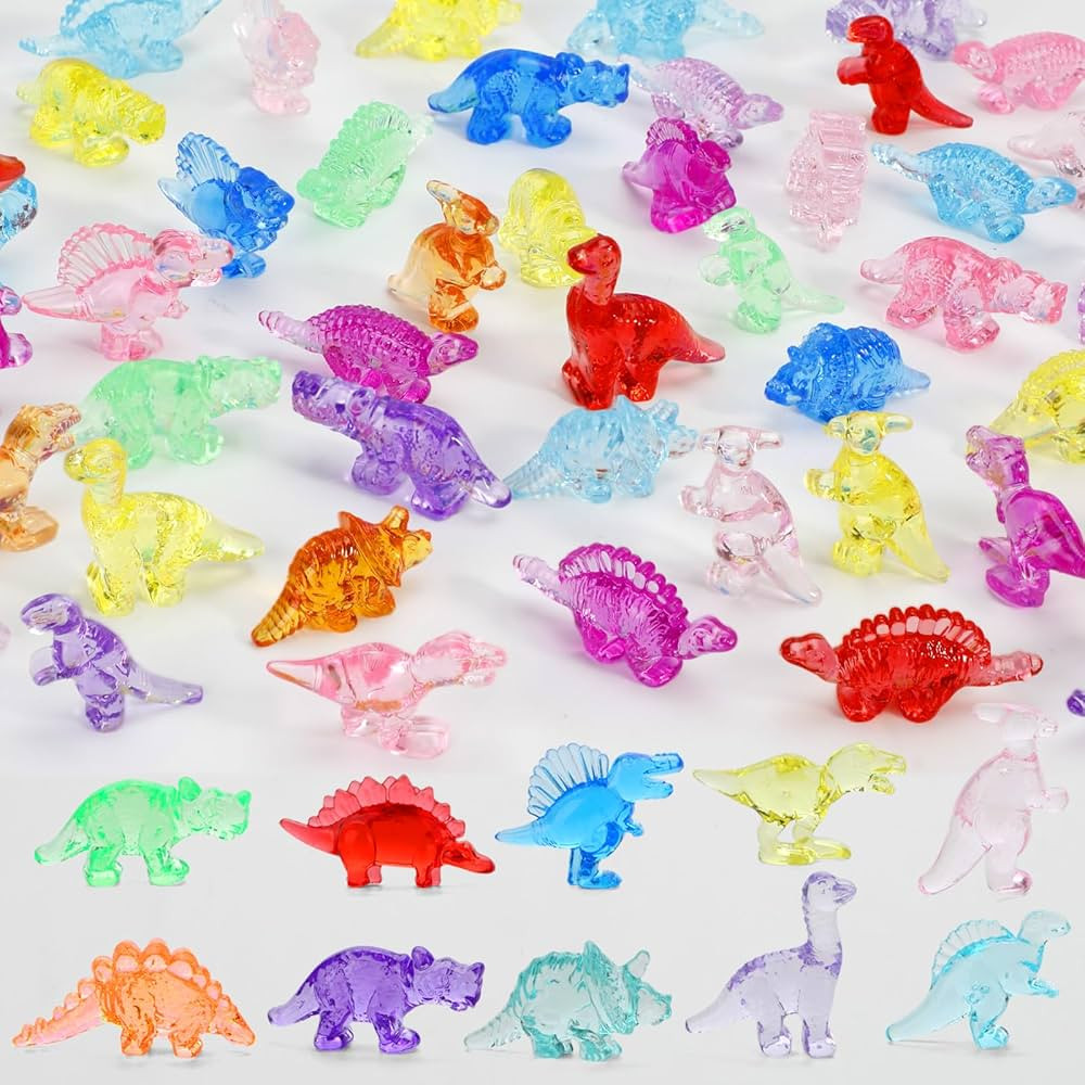 Mini Animals Figures to Hide, 60 pcs Mini Dinosaur Figures Sensory Bin Treasure Prize Box Toys fo... | Amazon (US)