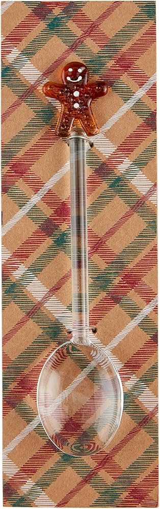 Mud Pie Gbread Glass Icon Spoon Serving Utensils, 5", BROWN | Amazon (US)