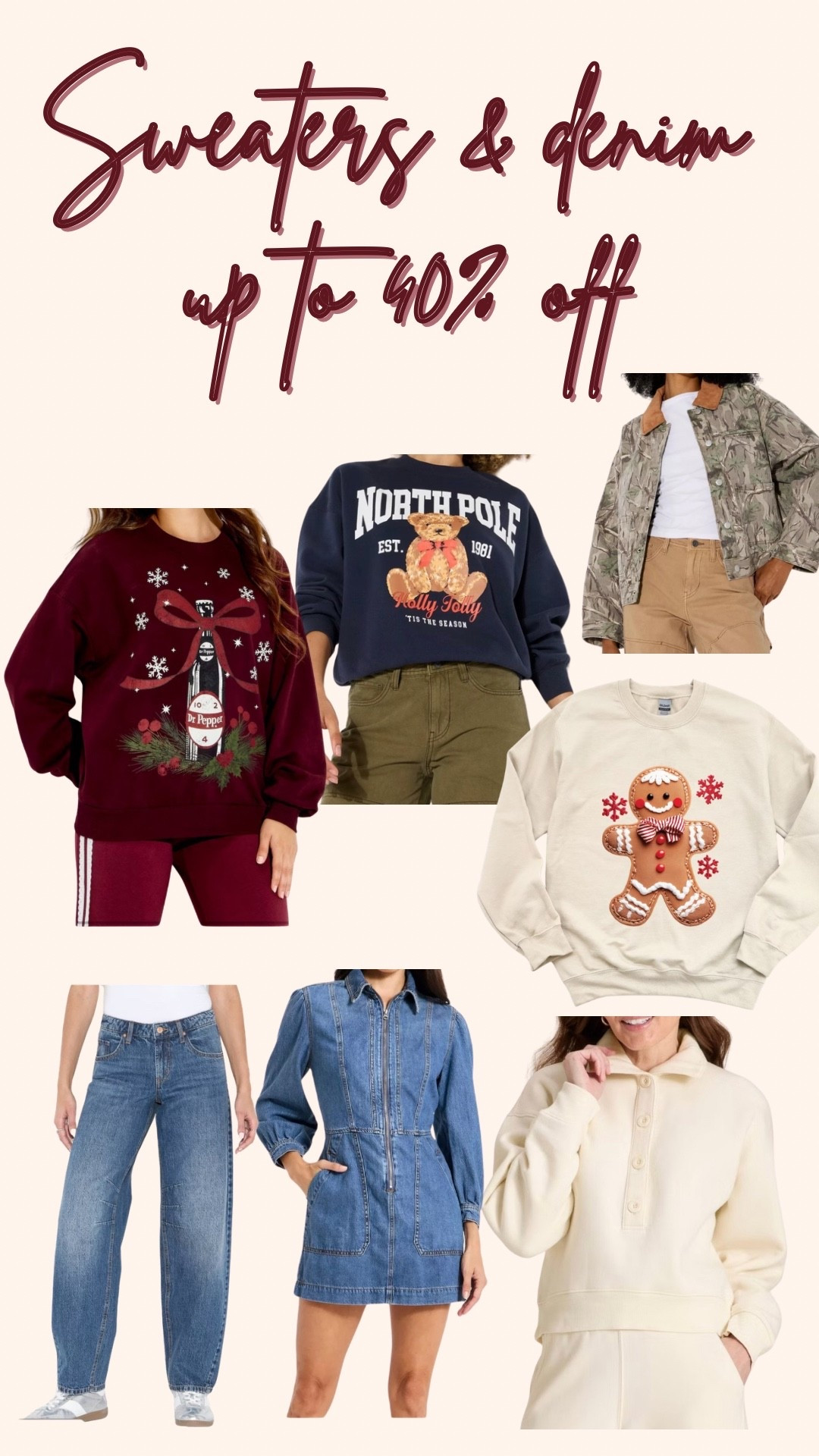 Sweaters & denim up to 40% off

#LTKootd #LTKSaleAlert #LTKFindsUnder50