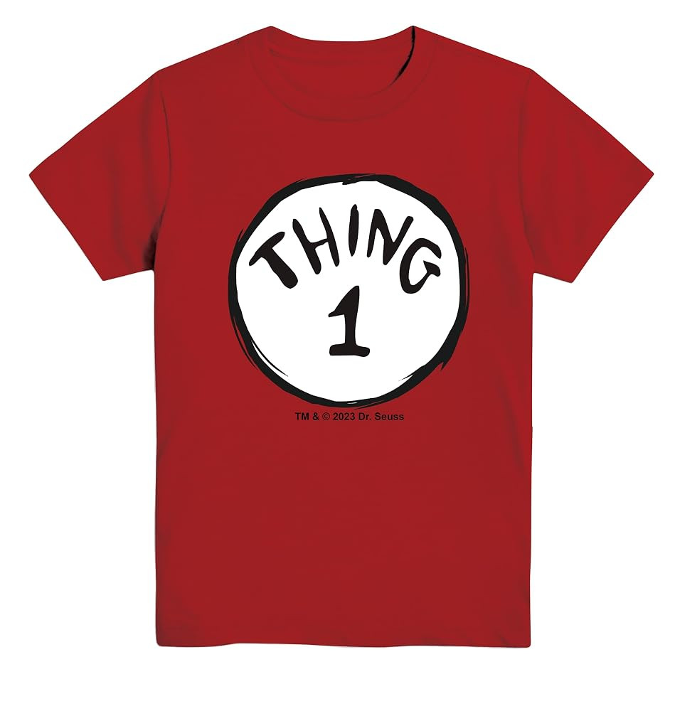 Dr. Seuss Thing One Two Cat in The Hat Boys Youth T-Shirt | Amazon (US)