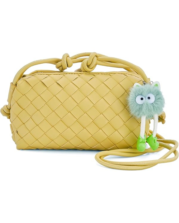 UPSONG Woven Crossbody Bags for Women，Fashion Leather Lightweight Handbags Shoulder Bag Phone P... | Amazon (US)