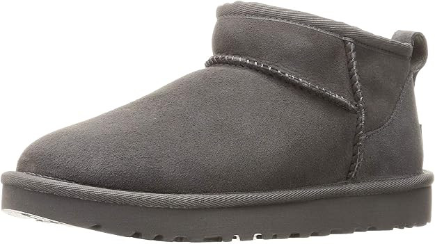 Amazon.com | UGG womens Classic Ultra Mini Ankle Boot, Grey, 9 US | Ankle & Bootie | Amazon (US)