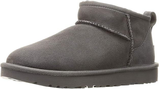 Amazon.com | UGG womens Classic Ultra Mini Ankle Boot, Grey, 9 US | Ankle & Bootie | Amazon (US)