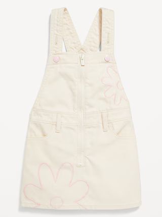 Zip-Front Embroidered Skirtall Jean Dress for Toddler Girls | Old Navy (US)