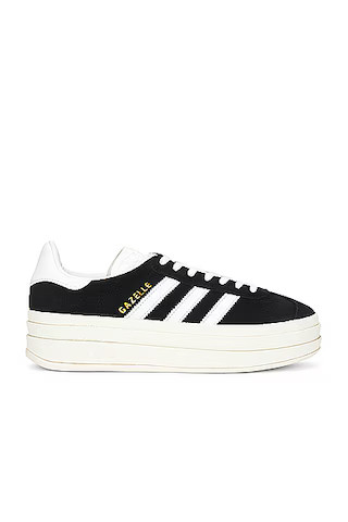 adidas Originals Gazelle Bold Platform in Core Black, White, & Core White | FWRD | FWRD 