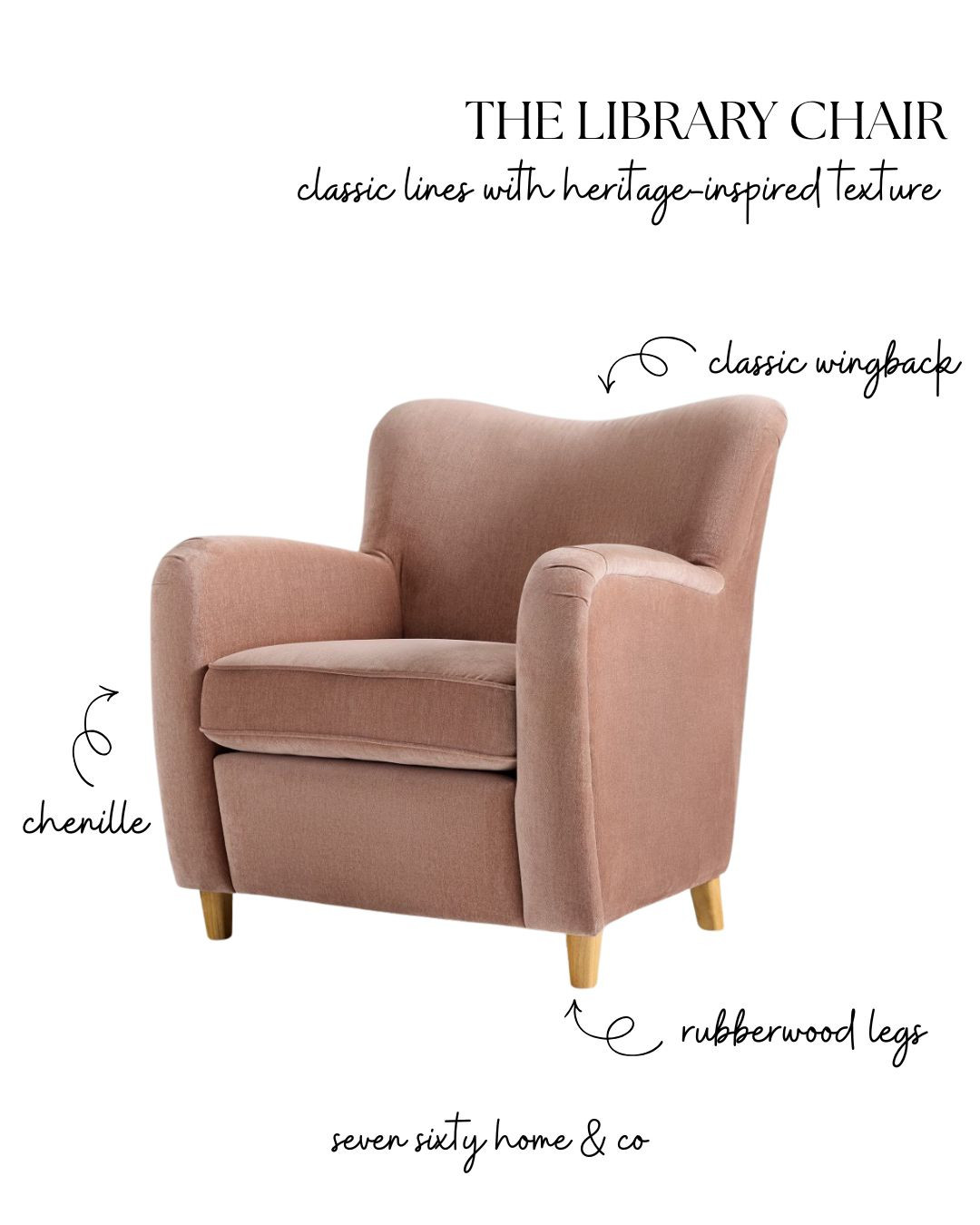 This blush chenille wingback chair feels like something pulled from a quiet library corner in an old English cottage home.

The curved wingback silhouette and warm wood legs give it that timeless collected look, while the soft chenille upholstery keeps it feeling cozy and approachable instead of overly formal. I could see this styled beside a traditional fireplace, tucked into a reading nook, or layered into a moody living room with vintage rugs, warm brass lighting, and dark wood tones.

A piece like this adds softness and texture while still feeling classic — especially in traditional, grandmillennial, English cottage, and heritage-inspired interiors.
 

 #LTKHome