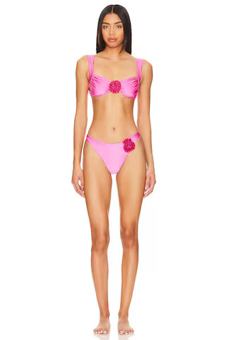 LSPACE Stella Satin Shine Underwire Top in Pink Quartz from Revolve.com | Revolve Clothing (Global)
