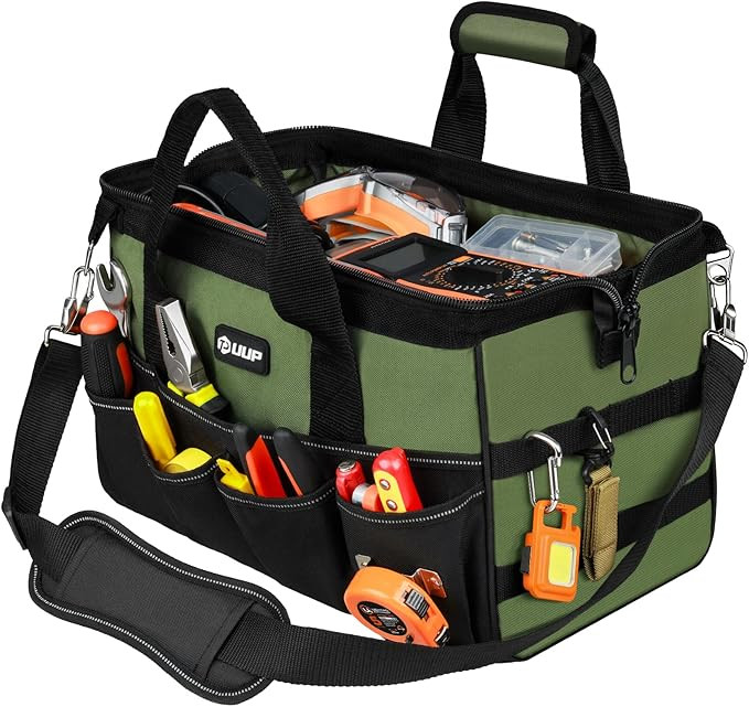 UUP Heavy Duty Tool Bag 15-Inch, 16-Pocket Portable Empty Tool Box Organizer, Big Storage Toolbox... | Amazon (US)