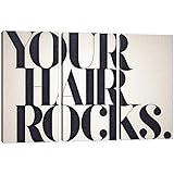 iCanvas BNZ54 Your Hair Rocks Canvas Print by 33 Broken Bones, 40" x 60" x 0.75" Depth Split | Amazon (US)