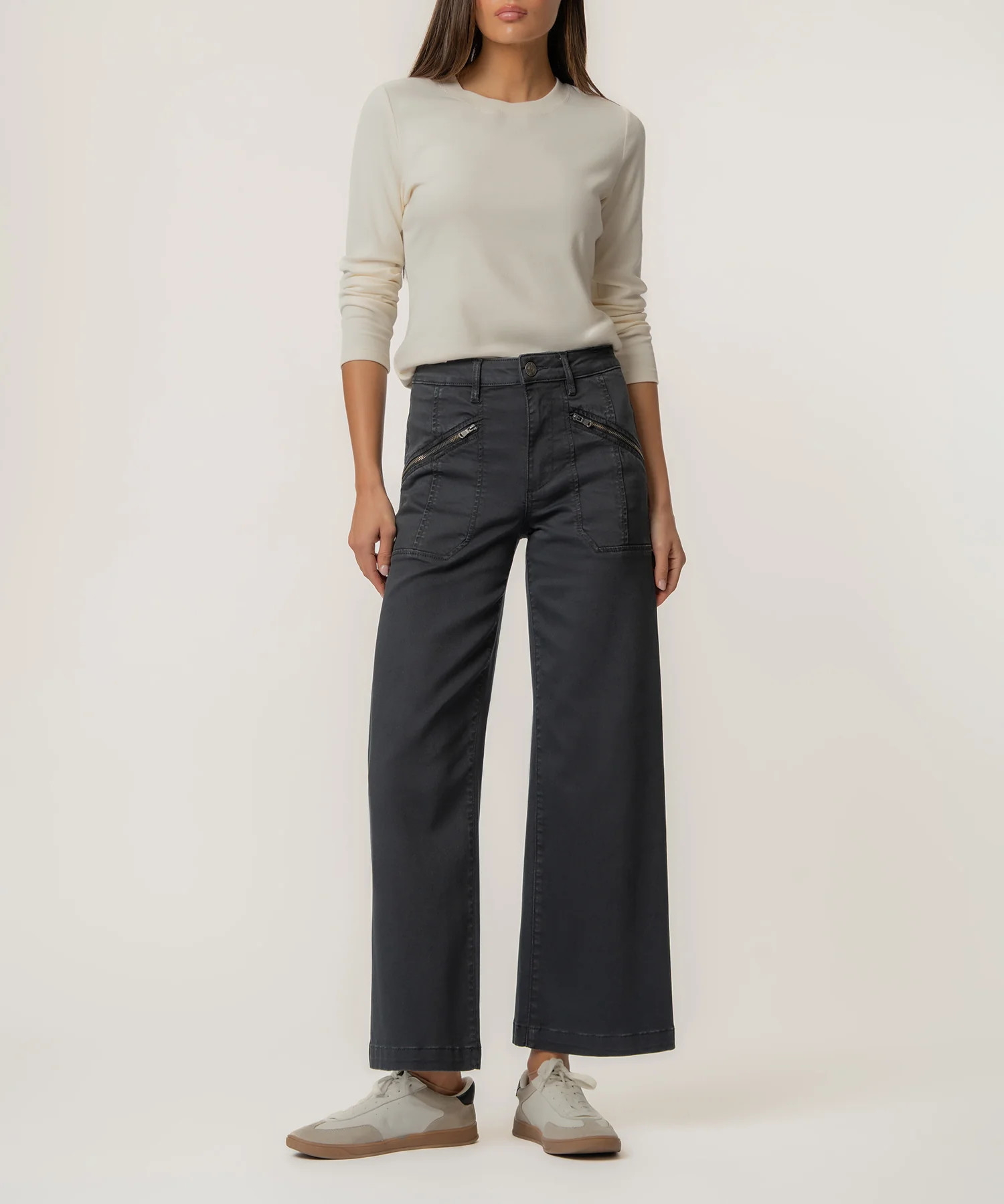 Meg High Rise Wide Leg - 00 / Gainful W/Black Base Wash - Kut from the Kloth | Kut From Kloth