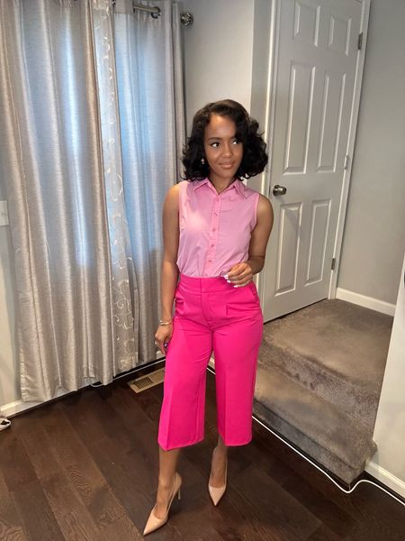 "Adding a pop of pink to the office: where professionalism meets playfulness! 💖 
 

#LTKworkwear