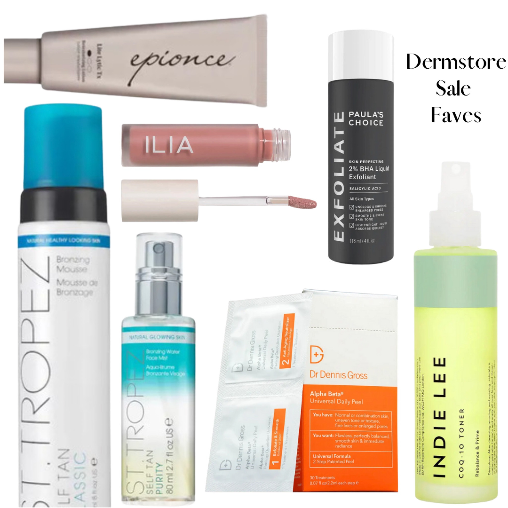 Sale. Dermstore. Dermstore sale. Sale alert. Skincare. Beauty. Self tanner. St Tropez. Ilia. Lipgloss. Toner. Paula’s Choice. Under $50. Under $100. Spring. LTKbeauty. LTKunder50. LTKSalealert. 

#LTKbeauty #LTKsalealert #LTKunder50