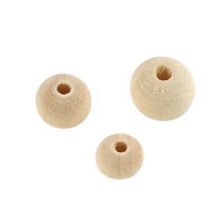 Unfinished Wooden Round Beads by Bead Landing™ | Michaels Stores