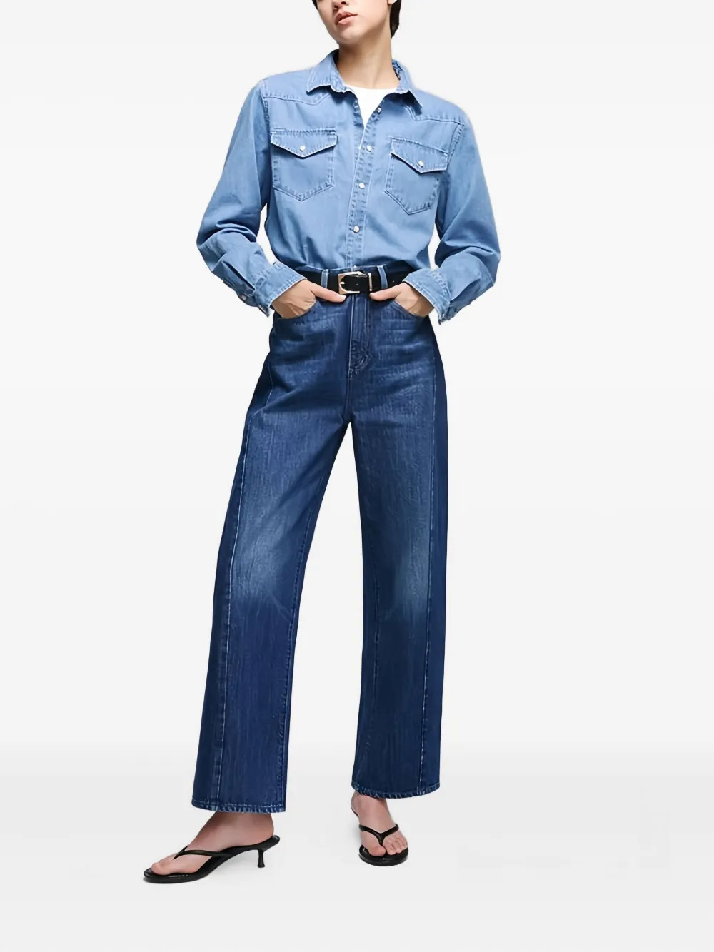 Hey Joanie Crush Curve Panel Jeans | Blue | FARFETCH | Farfetch Global