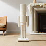 White Cement Toy Soldier Figure 40" + Reviews | CB2 | CB2