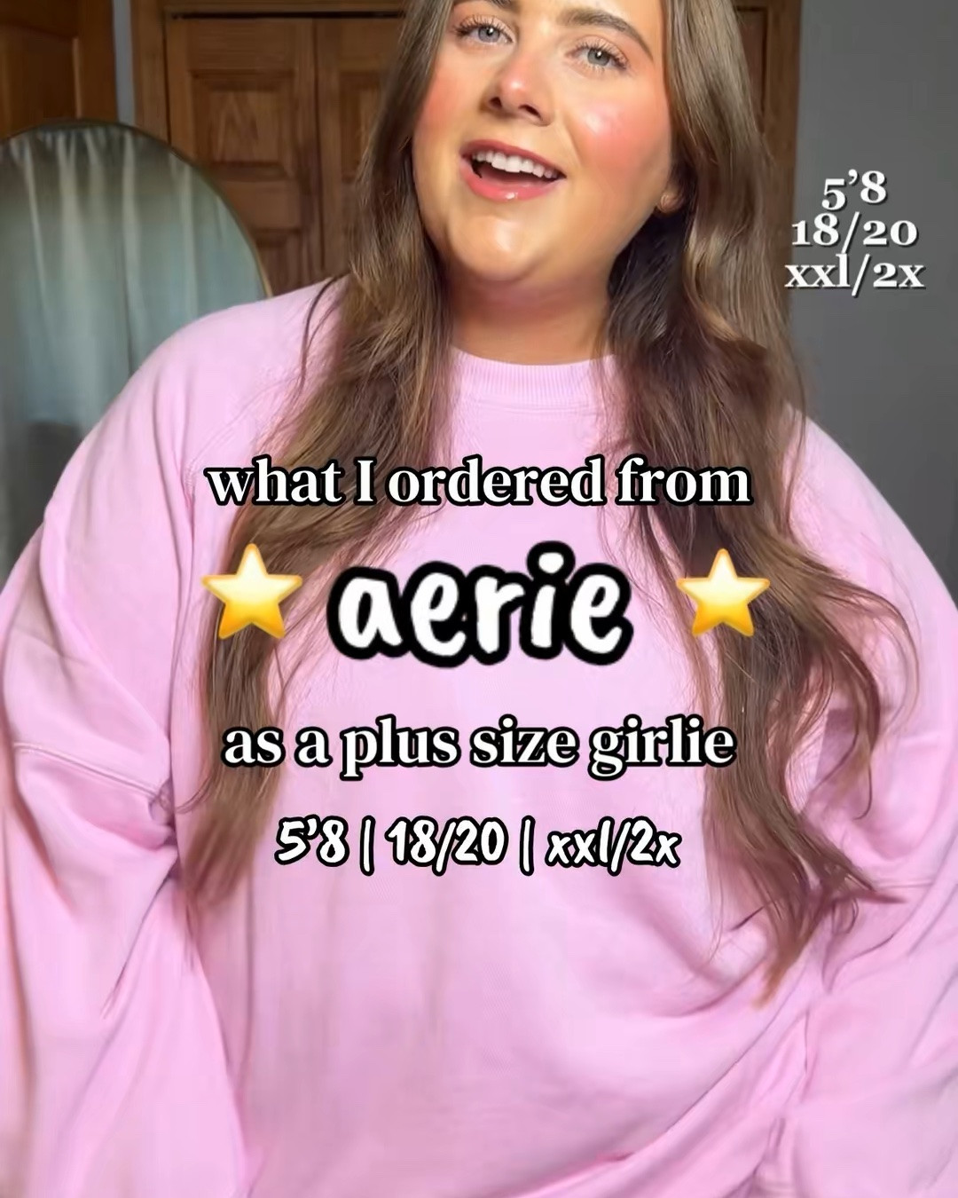 What I ordered from Aerie lately as a size 18/20 💗 So many cute, comfy pieces for fall!! I’m 5’8” and typically wear an XXL/2X for sizing reference. 

Pink set: xl long in pants + xxl in sweatshirt
Drapey trousers: xxl
Jeans: xl long
All tops: xxl

#LTKPlusSize #LTKSaleAlert #LTKTall