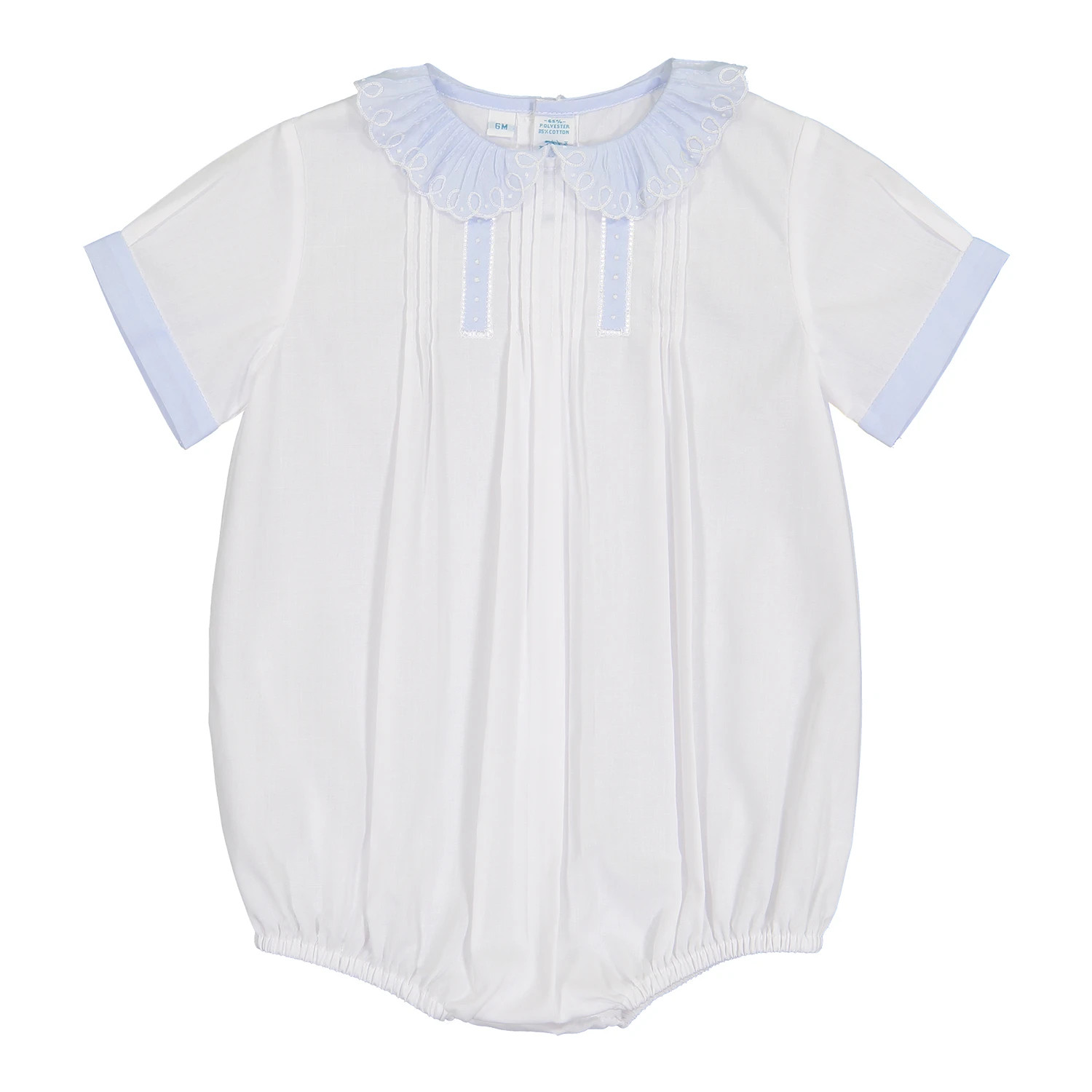 Heirloom Collection Boys Vintage Scalloped Collar Creeper | Feltman Brothers