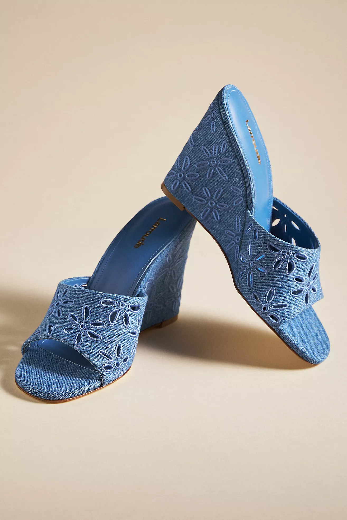 Larroudé Jackie Wedge Sandals | Anthropologie (US)