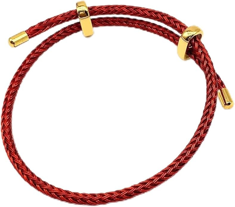 Unisex Steel Rope Bracelet Couple Bracelet Simplicity Fashion Titanium Buckle Adjustable Wire Rop... | Amazon (US)
