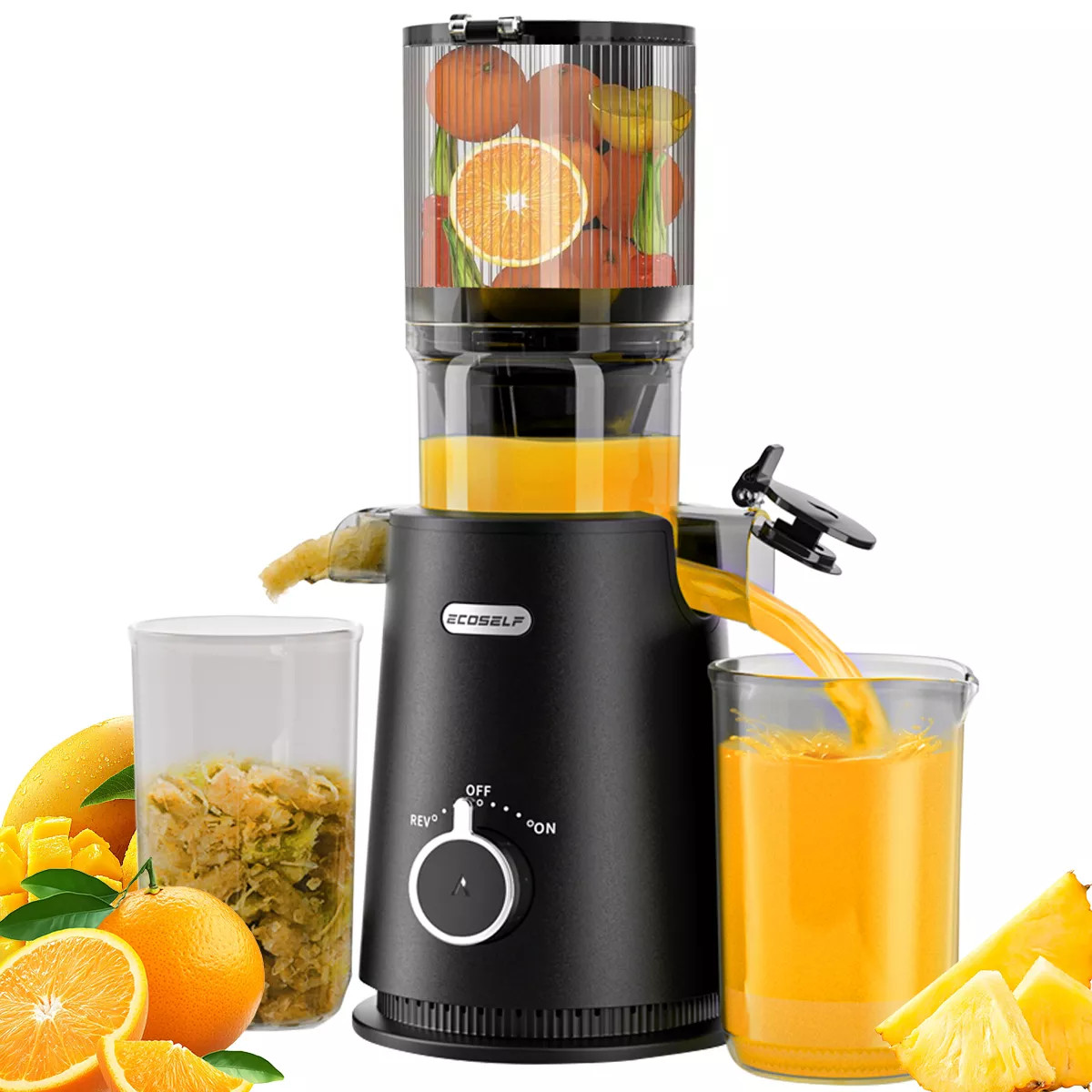 Aeitto Cold Press Juicer - 4.5 XL Wide Mouth for Whole Fruits, 90% Yield Slow Masticating Technol... | Target