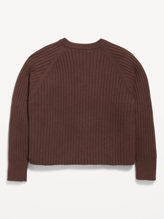 SoSoft Long-Sleeve Ribbed Sweater for Girls | Old Navy (US)