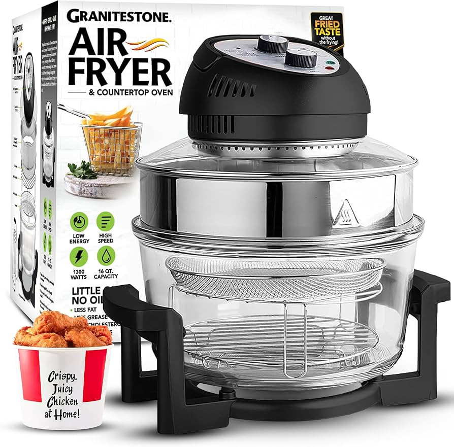 Big Boss 16Qt Large Glass Air Fryer Non Toxic – Family Sized Large Halogen Oven Cooker with 3 C... | Amazon (US)