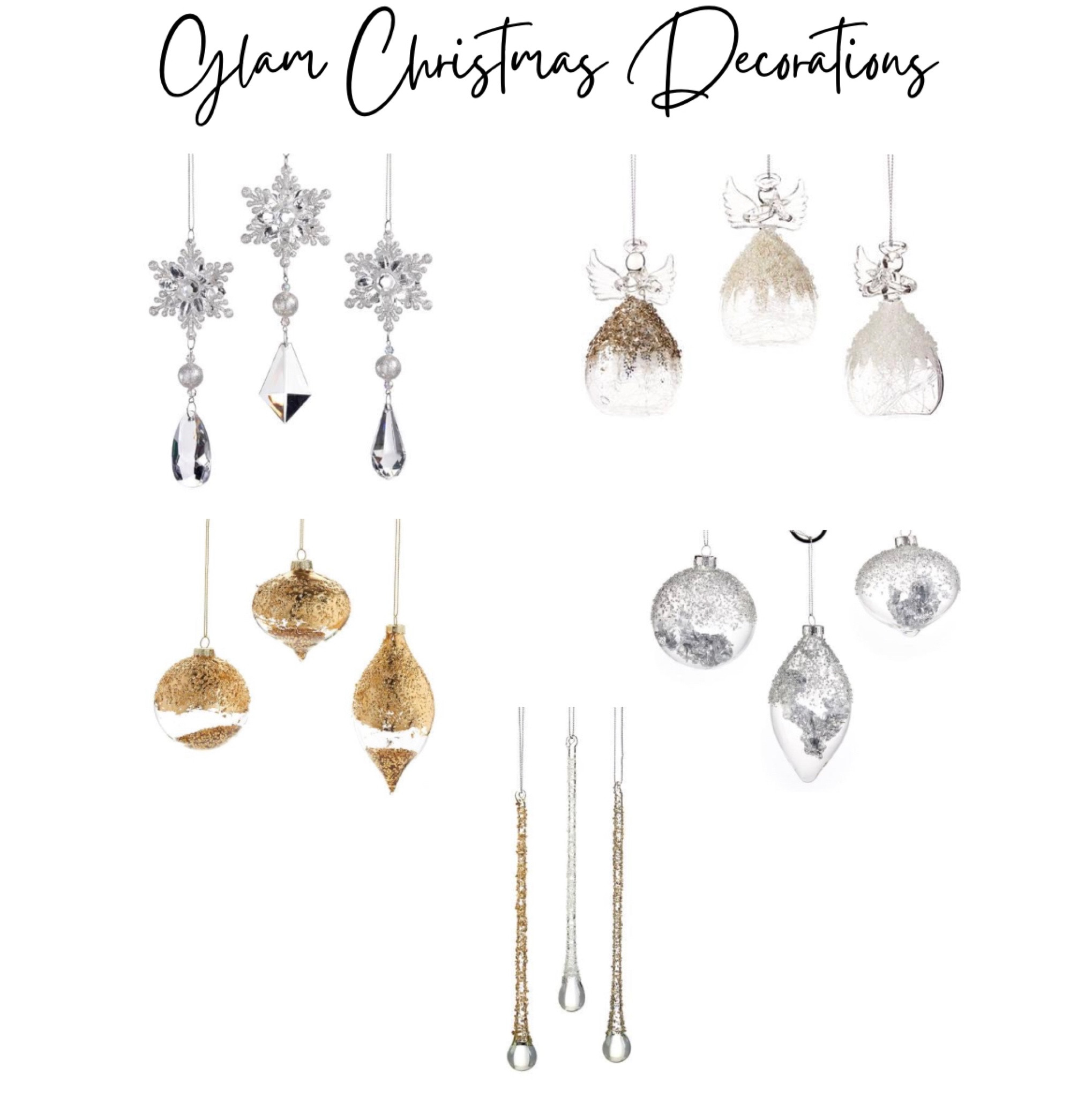 Glass/Beaded Christmas Decorations 🎄 Free shipping when you spend $35 or more. #gold #silver #christmasdecor #christmasdecorating #holidaydecor #christmasornaments 

#LTKunder50 #LTKSeasonal #LTKHoliday