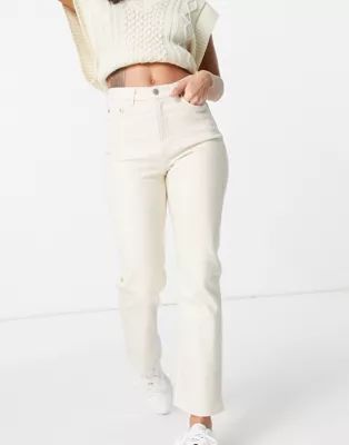 & Other Stories Favourite organic blend cotton straight leg high rise jeans in ecru | ASOS (Global)