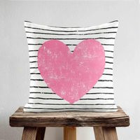 Pink Valentine Throw Pillow Cover Heart Valentines Day Decor Gift | Etsy (US)