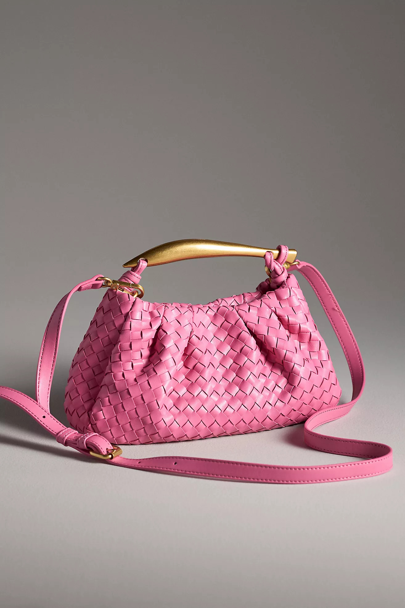 Asymmetrical Hardware Woven Satchel | Anthropologie (US)