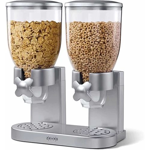 Zevro by Honey Can Do Double 17.5 oz. Cereal Dispenser, Multicolor | Walmart (US)