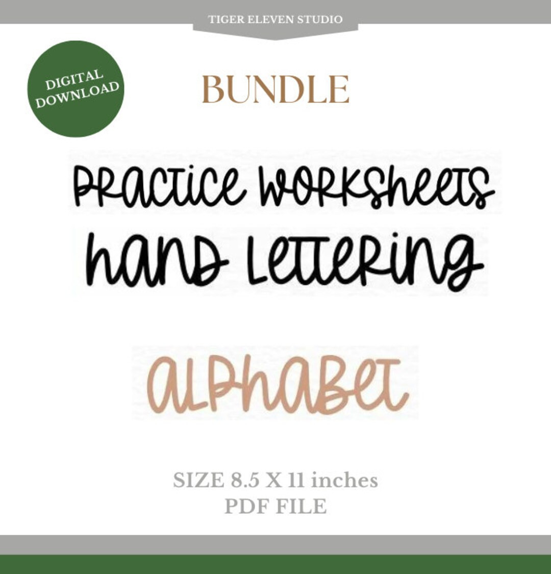 Bundle Digital Download Quirky Script Hand Lettering Workbook Plus Phrases, Greetings, Days and S... | Etsy (US)