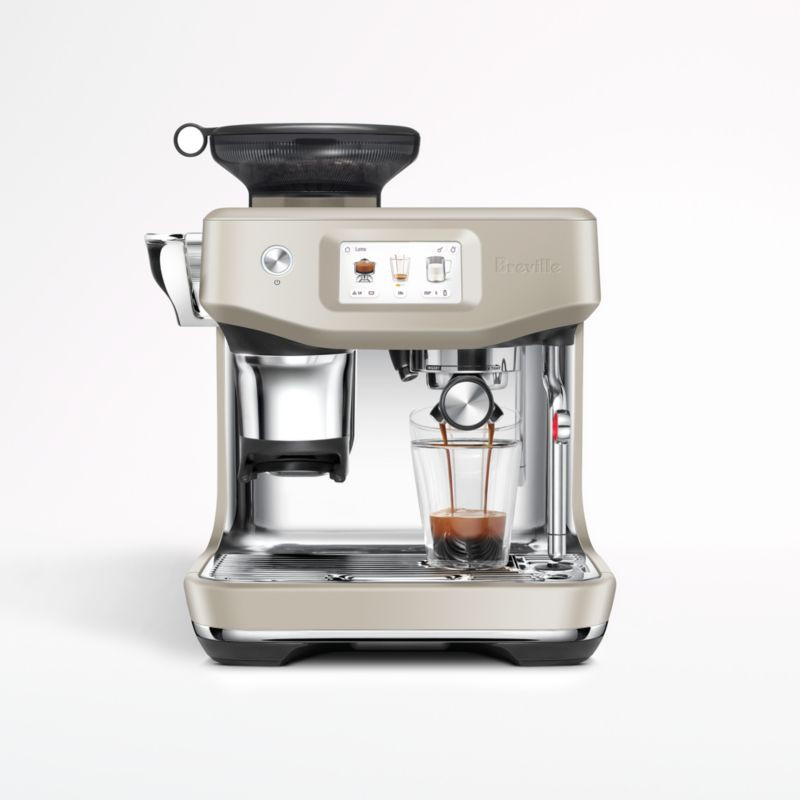 Breville Barista Touch Impress Espresso Machine in Almond Nougat | Crate & Barrel | Crate & Barrel