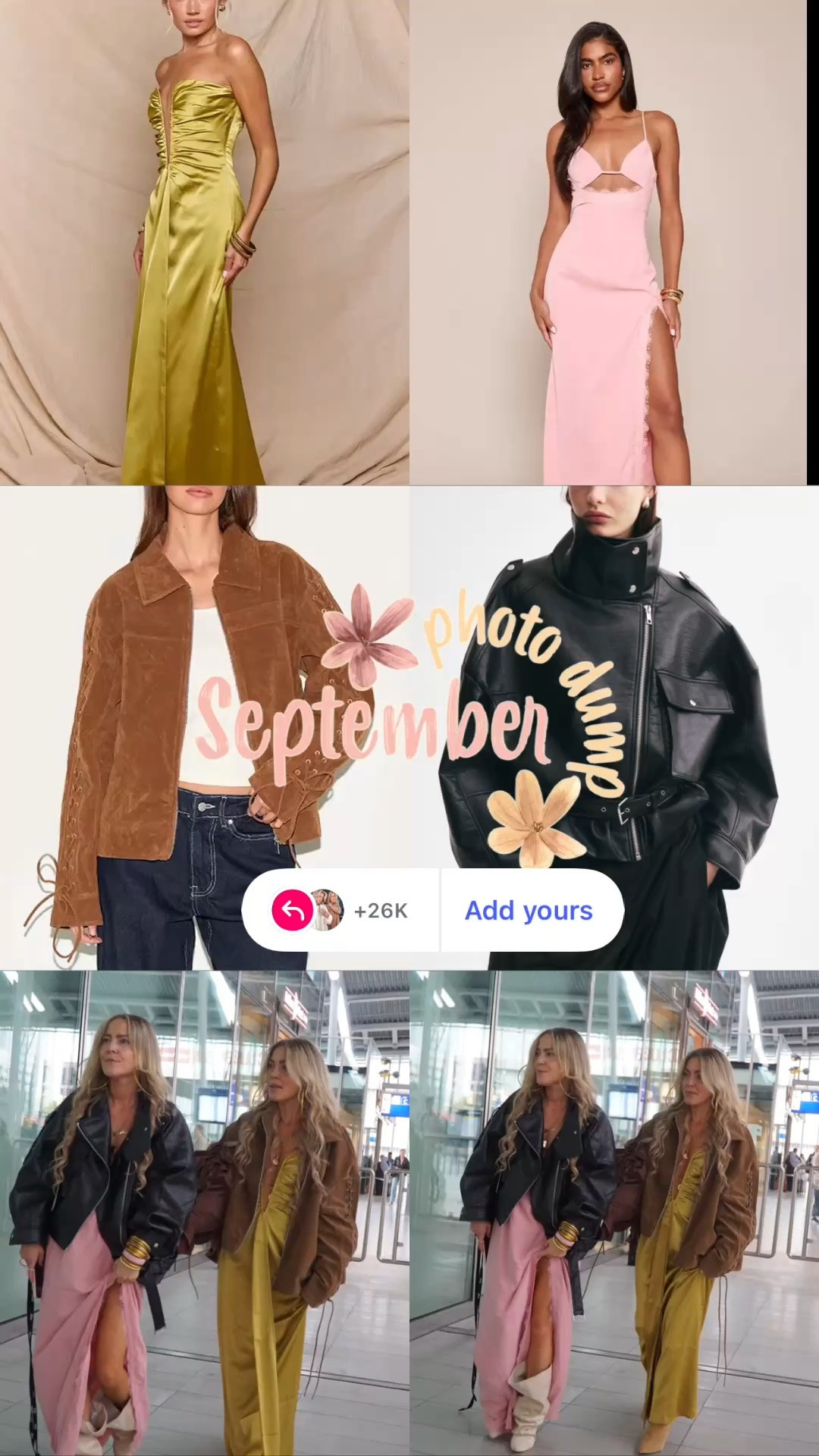 September we wear maxi dresses with our cool leather jackets xoxo (we always size up :))

#LTKFashionMonth #LTKstyletip #LTKpartywear