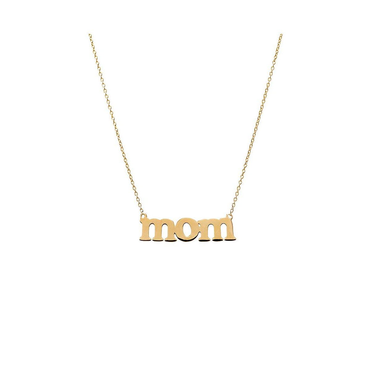 Solid Lowercase "Mom" Necklace 14K - 14k gold | Macy's