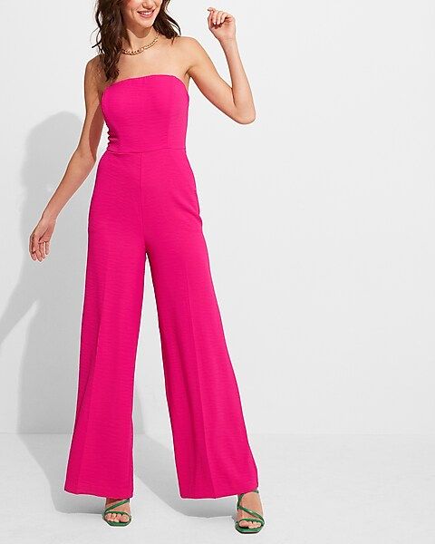 Strapless Wide Leg Jumpsuit | Express