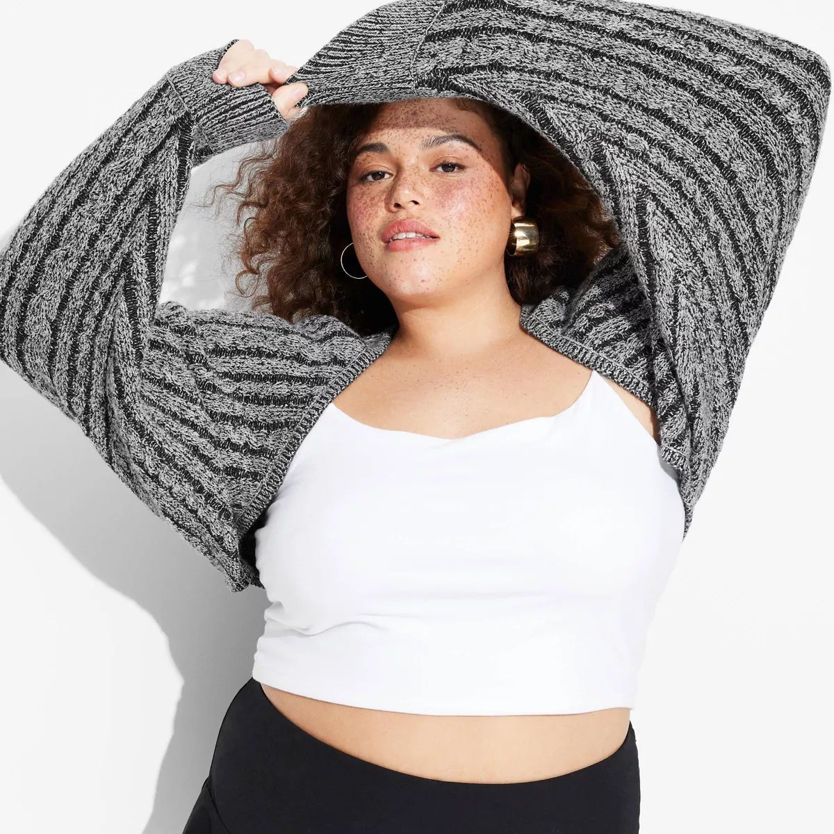 Women's Oversized Cable Sweater Shrug - Wild Fable™ | Target