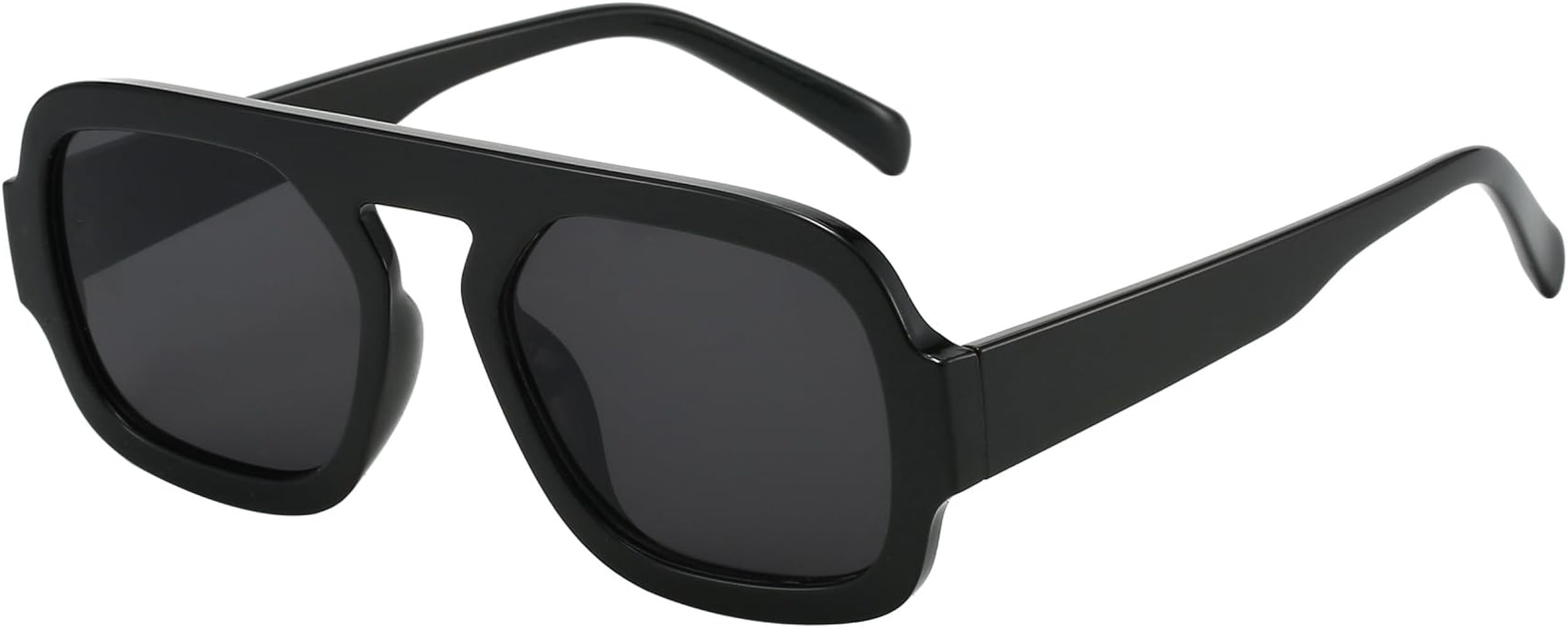 Trendy Square Aviator Sunglasses for Women Flat Top Designer Stylish Frame Sun Glasses Vintage Sh... | Amazon (US)