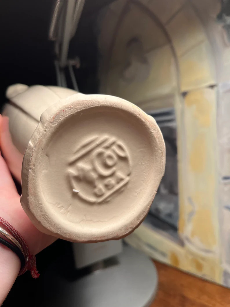 Vintage Ivory Mccoy Scroll Vase - Etsy | Etsy (US)