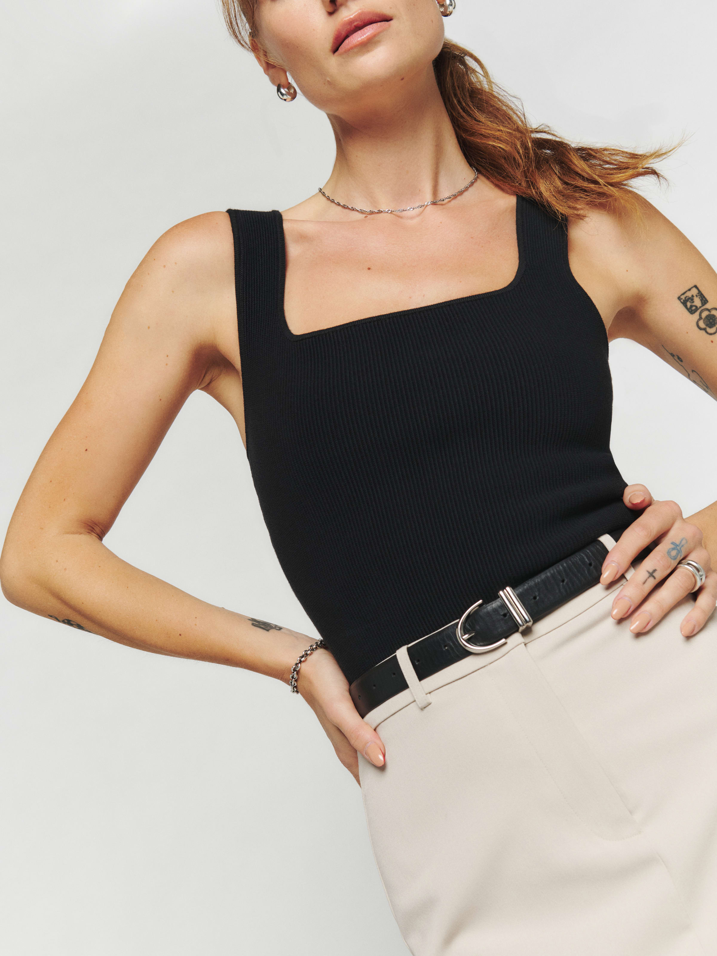 Julia Ribbed Sweater Tank | Reformation (Global)