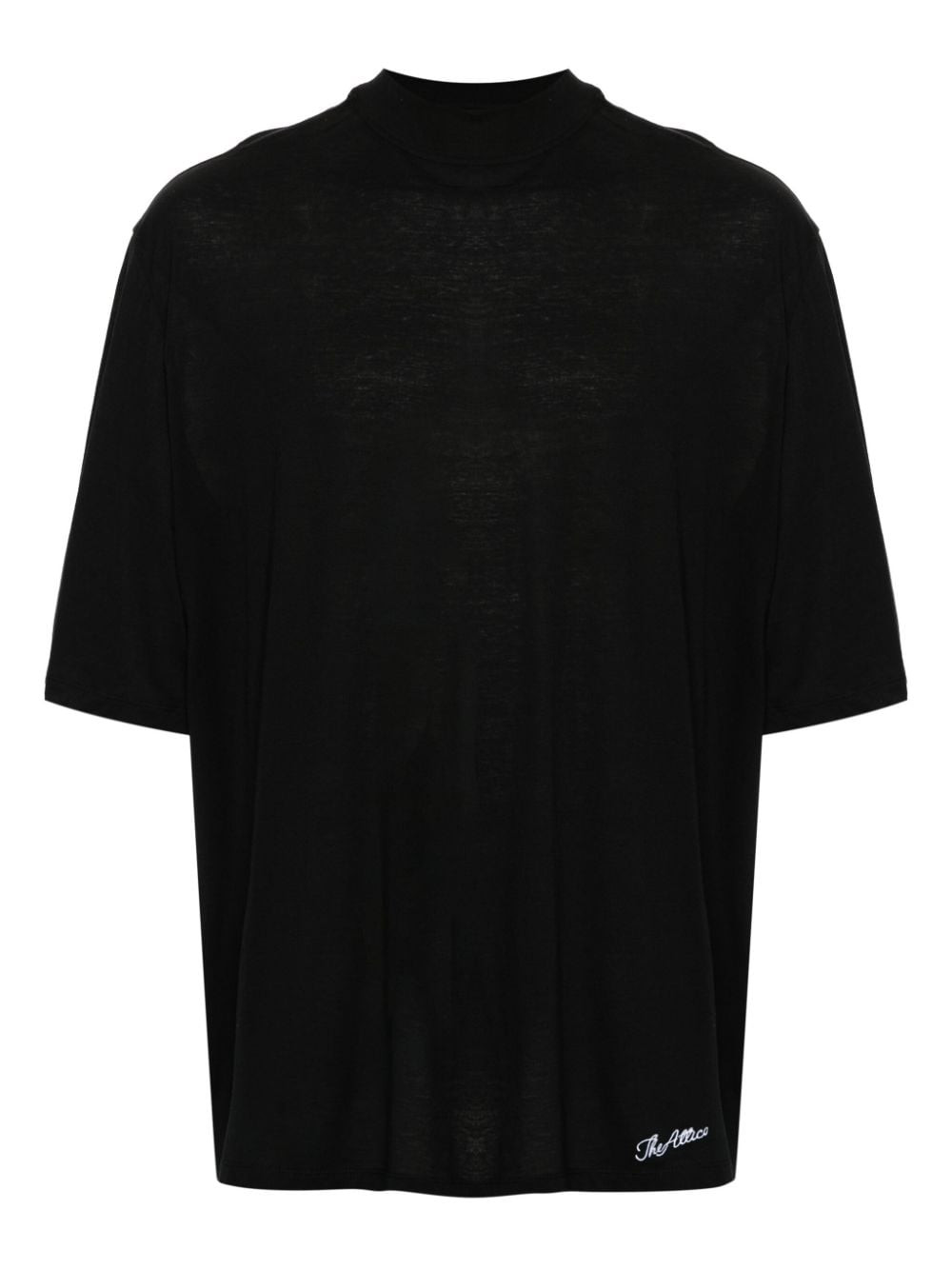The Attico logo-embroidered cotton T-shirt - Black | Farfetch Global