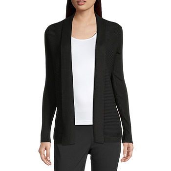 Liz Claiborne Womens Ribbed Open Cardigan | JCPenney